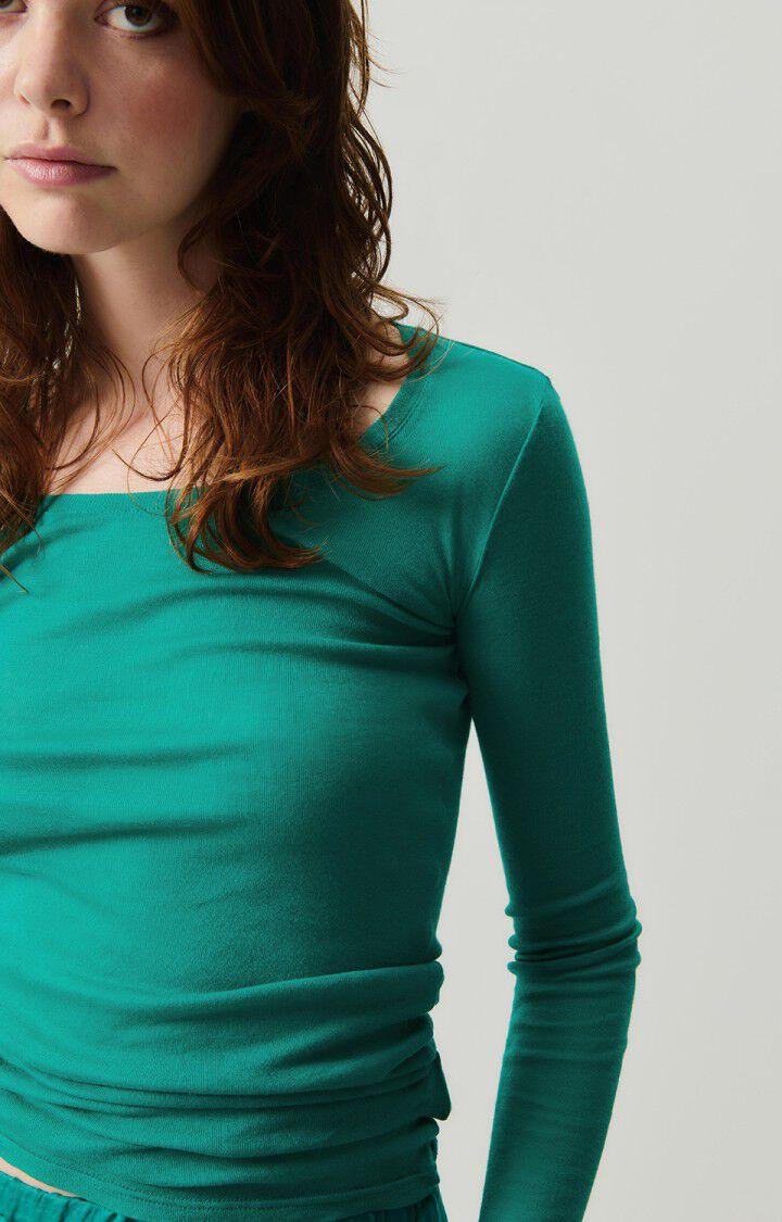 American Vintage T-shirt Femme Massachusetts - PAON VINTAGE 77 Manches Longues Vert - H24