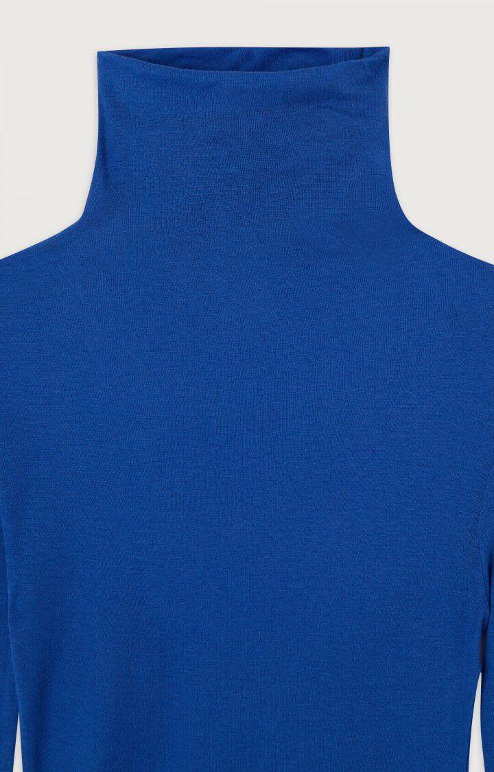 American Vintage T-shirt Femme Massachusetts - SAPHIR VINTAGE 75 Manches Longues Bleu - H22B