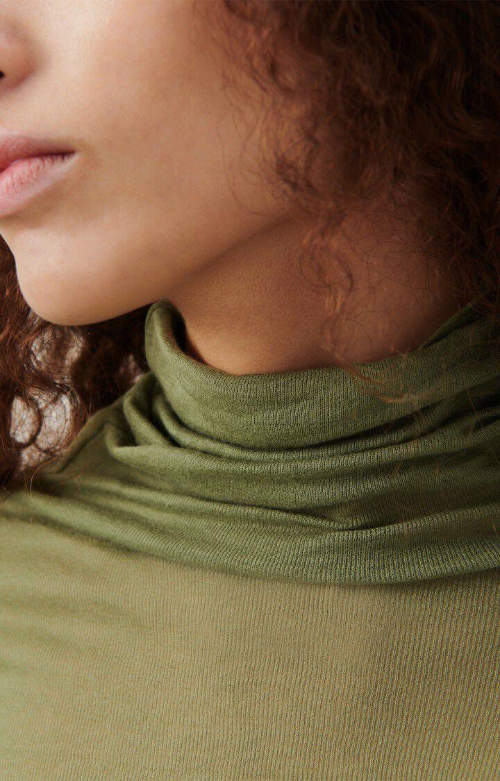 American Vintage T-shirt Femme Massachusetts - SAUGE VINTAGE 75 Manches Longues Vert - E24