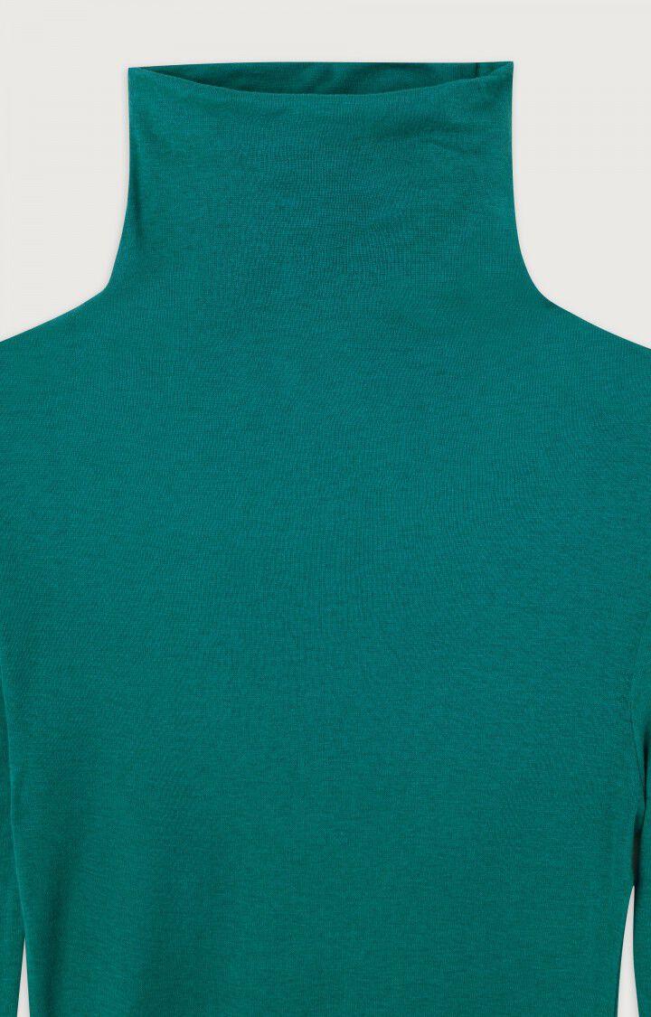 American Vintage T-shirt Femme Massachusetts - VERT CANARD VINTAGE 75 Manches Longues Vert - H22B