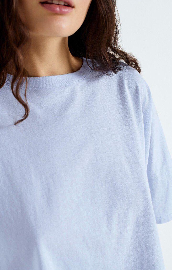 American Vintage T-shirt Femme Ouky - BABY BLUE VINTAGE 14 Manches Courtes Bleu - E25