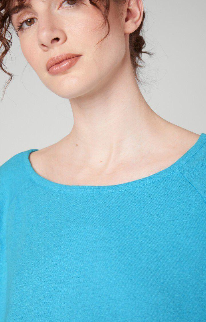 American Vintage T-shirt Femme Poxson - CAPRI VINTAGE Manches Courtes Bleu - E22