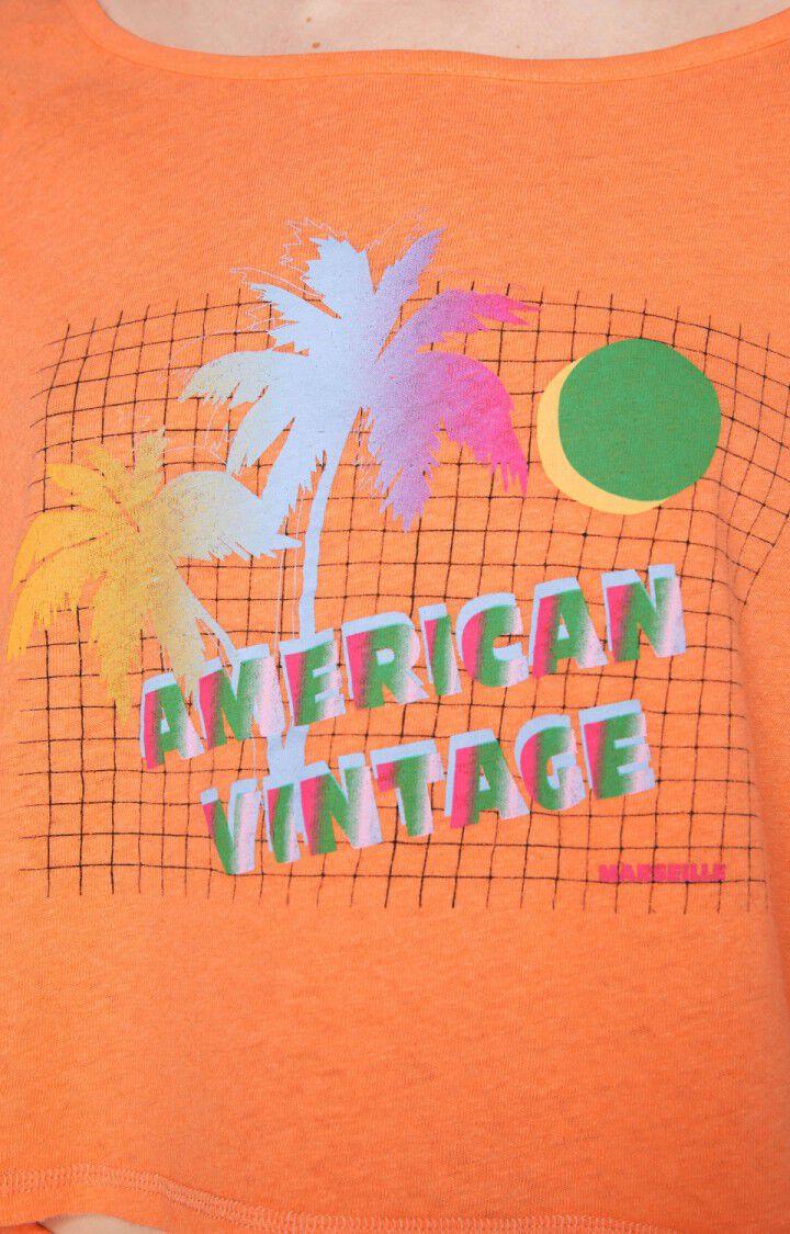 American Vintage T-shirt Femme Poxson - PULPE VINTAGE Manches Courtes Orange - E22