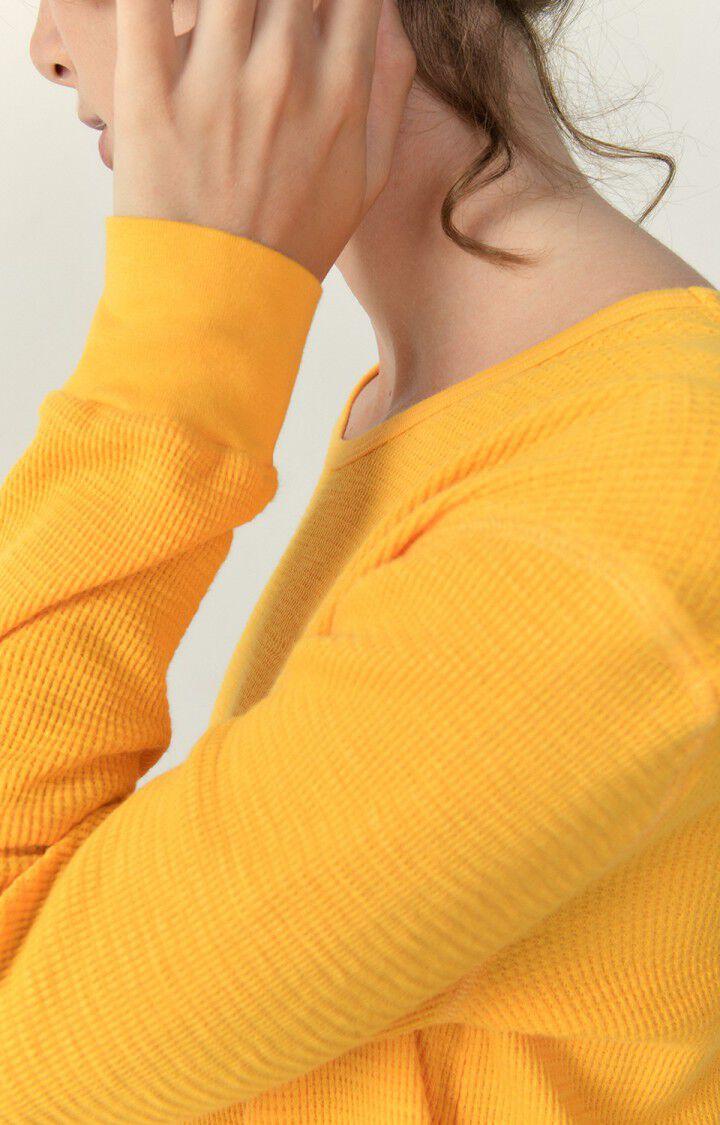 American Vintage T-shirt Femme Pumbo - MANGUE Manches Longues Orange - H22