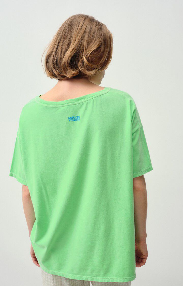 American Vintage T-shirt Femme Pymaz - ABSINTHE FLUO 17 Manches Courtes Vert - E24