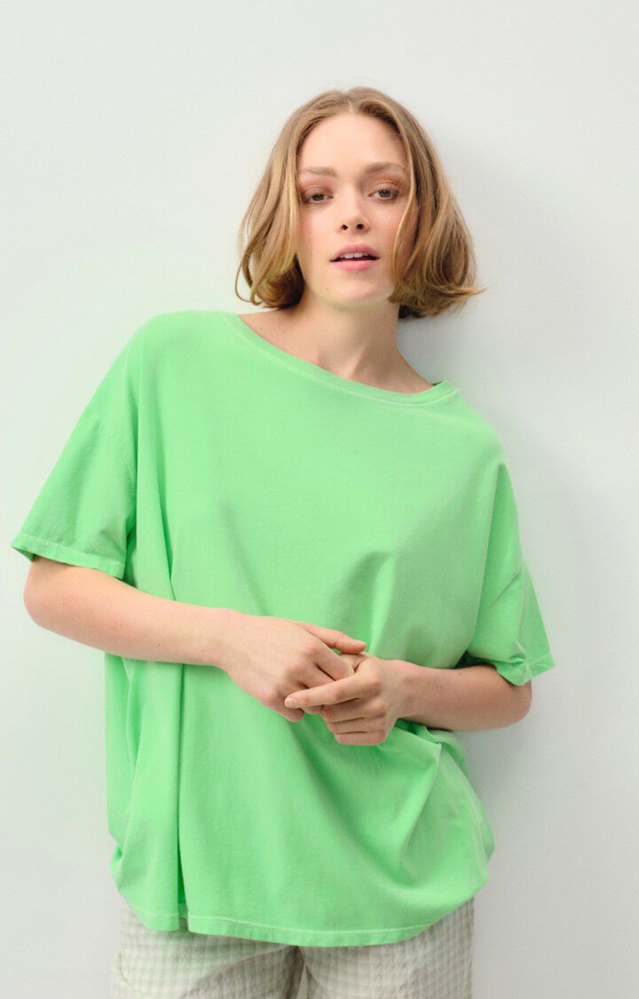 american vintage T-shirt femme Pymaz - ABSINTHE FLUO 17 Manches courtes Vert - E24