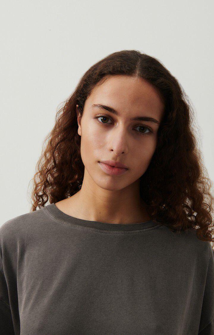 American Vintage T-shirt Femme Pymaz - CARBONE VINTAGE 17 Manches Courtes Noir - E25