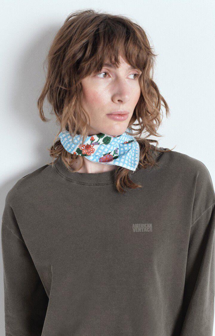 American Vintage T-shirt Femme Pymaz - CARBONE VINTAGE 54 Manches Longues Noir - E25