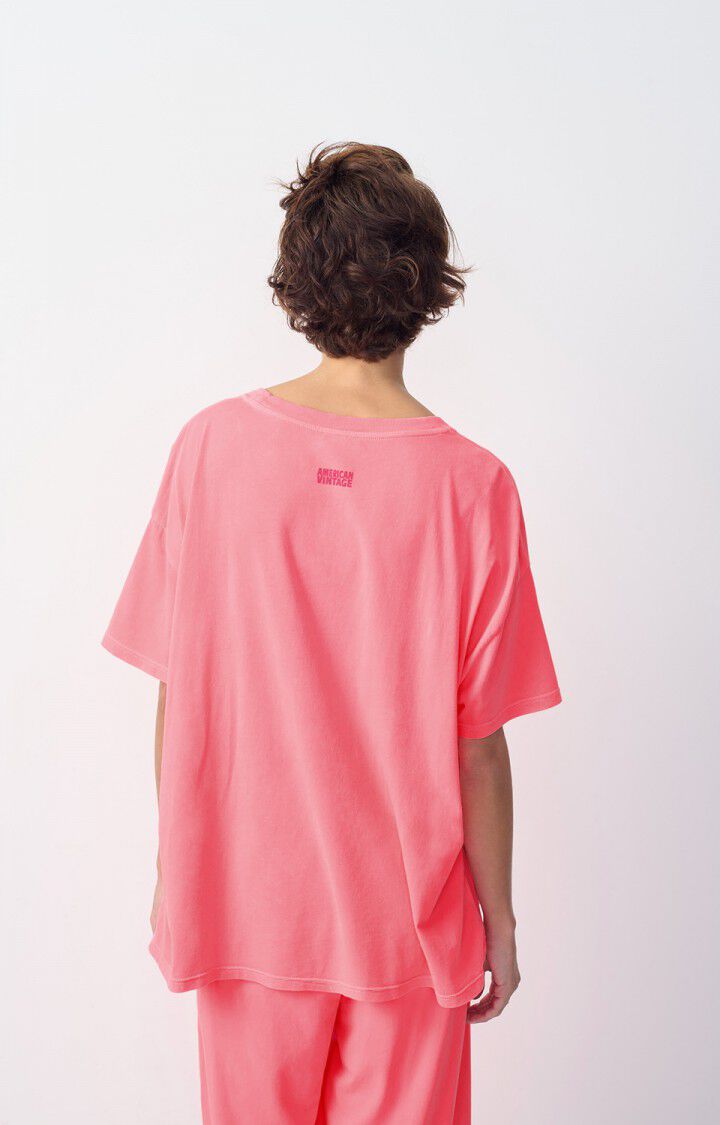American Vintage T-shirt Femme Pymaz - HORTENSIA FLUO 17 Manches Courtes Rose - H24