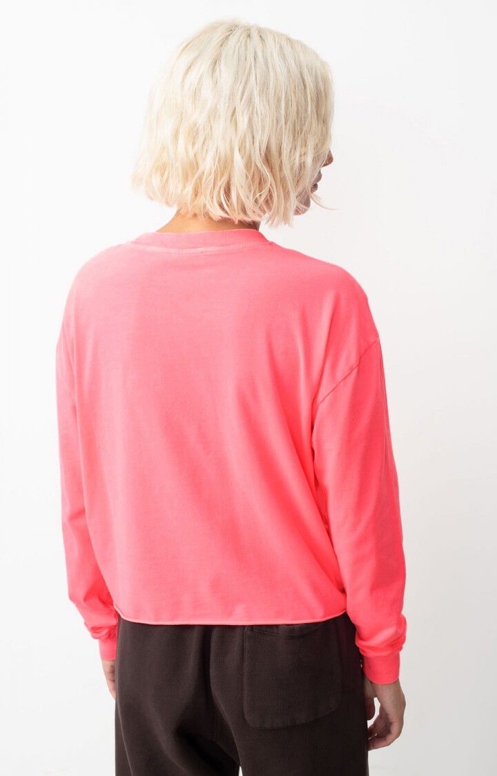 American Vintage T-shirt Femme Pymaz - HORTENSIA FLUO 54 Manches Longues Rose - H24