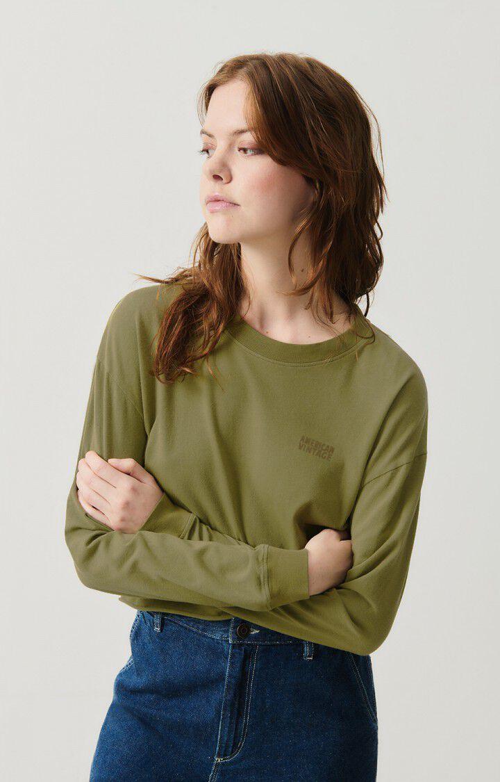 american vintage T-shirt femme Pymaz - KIWI VINTAGE 54 Manches longues Vert - E25