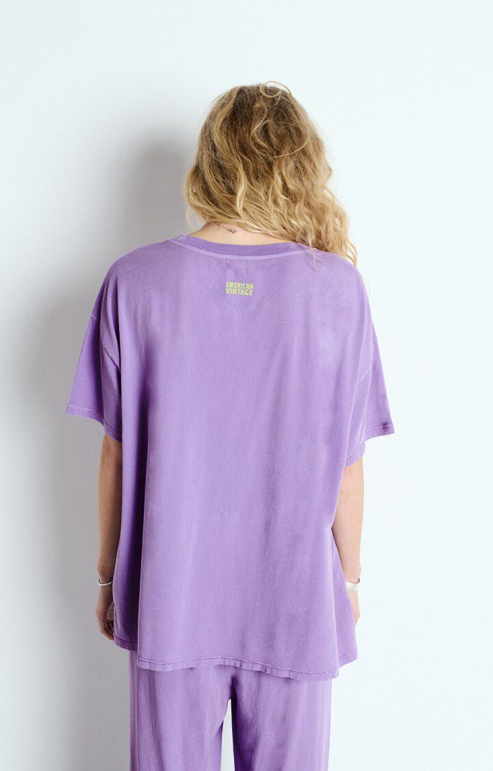 American Vintage T-shirt Femme Pymaz - MAUVE VINTAGE 17 Manches Courtes Violet - E25