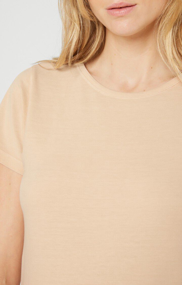 American Vintage T-shirt Femme Pyrastate - BISCUIT VINTAGE Manches Courtes Beige - E22