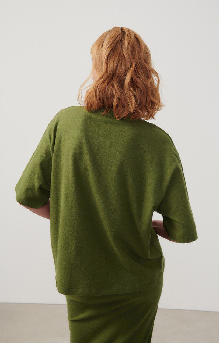 American Vintage T-shirt Femme Rakabay - ARMY 25 Manches Courtes Vert - E24