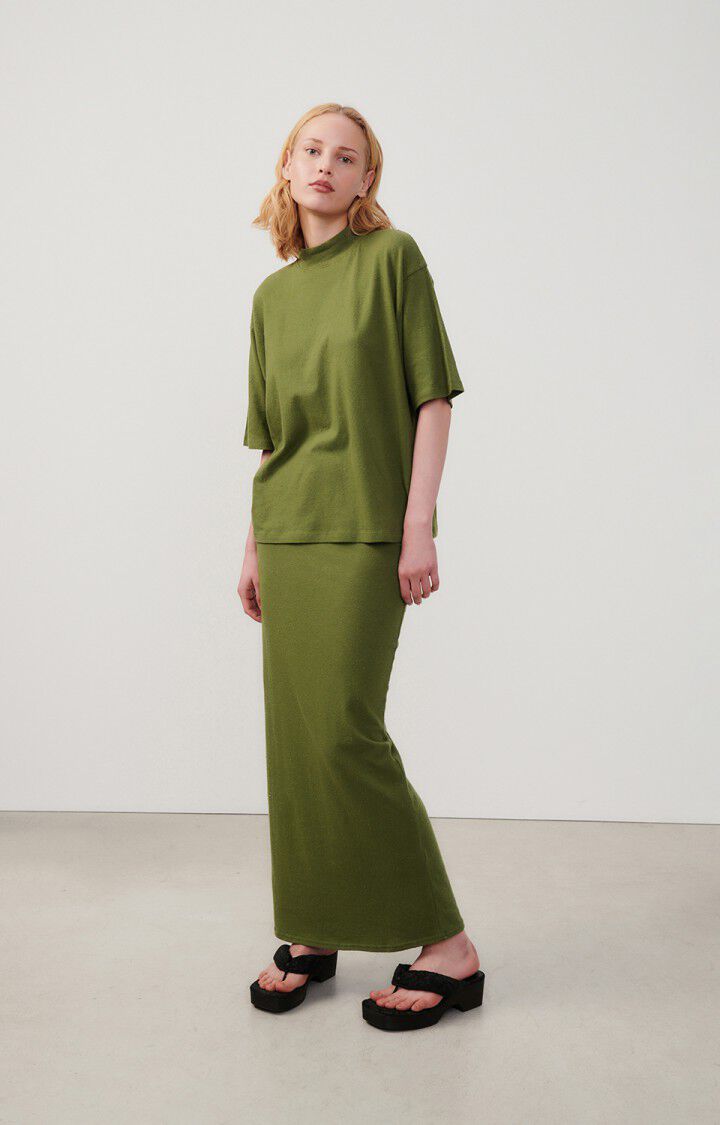 american vintage T-shirt femme Rakabay - ARMY 25 Manches courtes Vert - E24