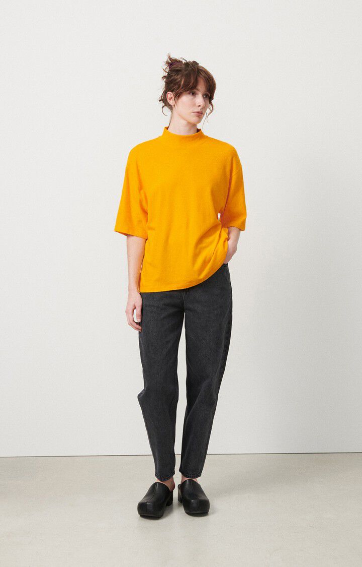 american vintage T-shirt femme Rakabay - BRUGNON 25 Manches courtes Orange - E24
