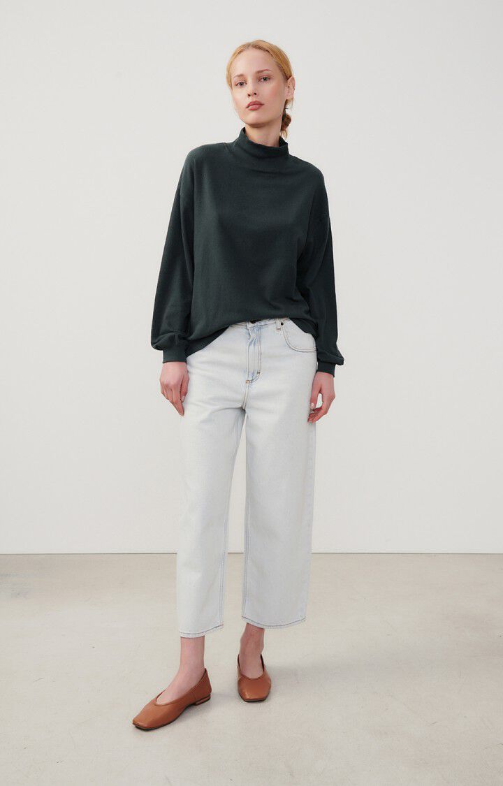 American Vintage T-shirt Femme Rakabay - CARBONE 50 Manches Longues Noir - E24