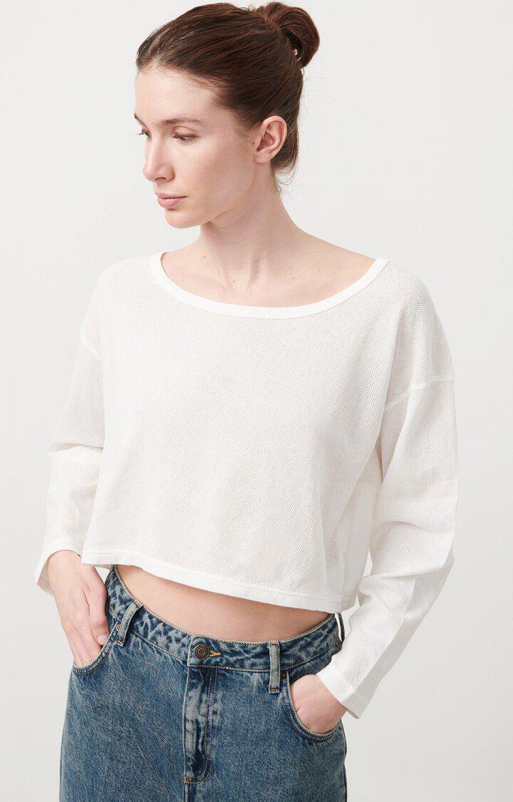 american vintage T-shirt femme Rekbay - BLANC 50 Manches longues Blanc - H22