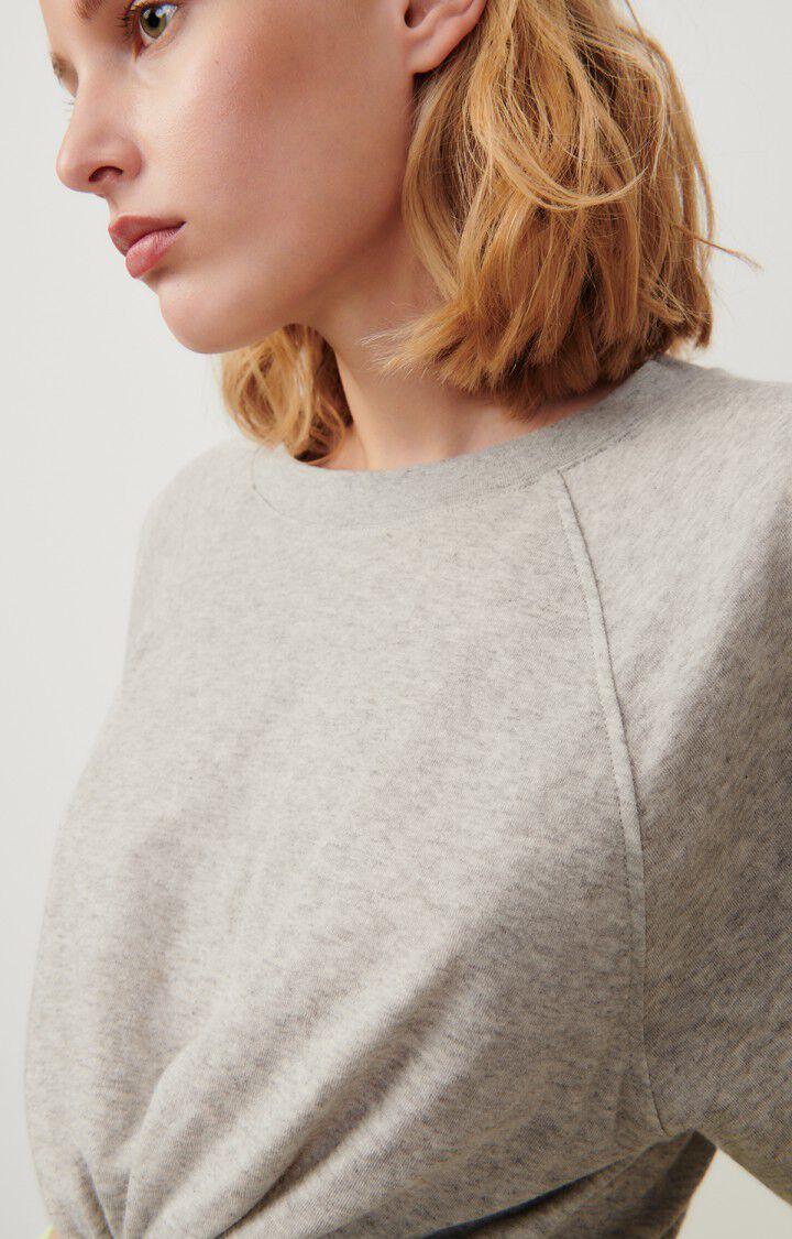 American Vintage T-shirt Femme Ruzy - GRIS CLAIR CHINE 36 Manches Raglan Gris - E24