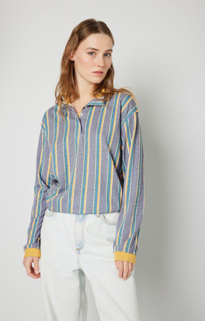 american vintage T-shirt femme Seyes - AURORE Manches longues Jaune - E22