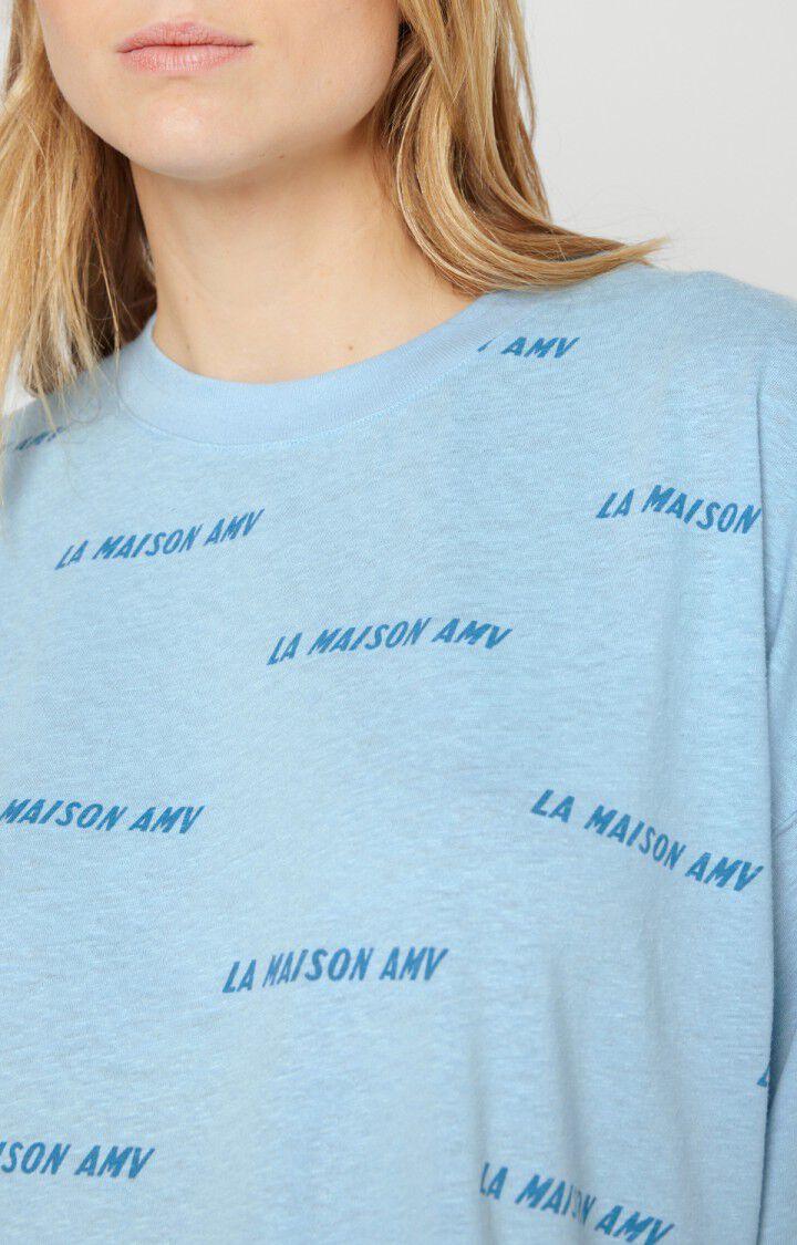 American Vintage T-shirt Femme Seyes - BLEU CIEL Manches Courtes Bleu - E22