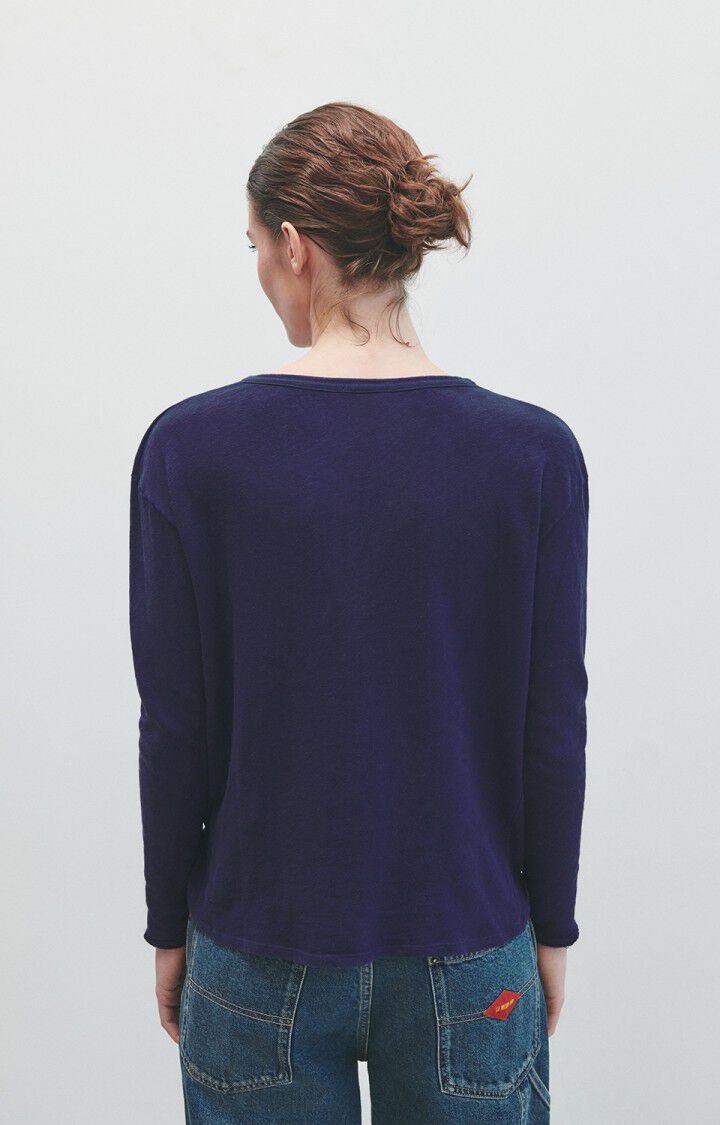 American Vintage T-shirt Femme Sonoma - AUBERGINE VINTAGE 52 Manches Longues Violet - E23