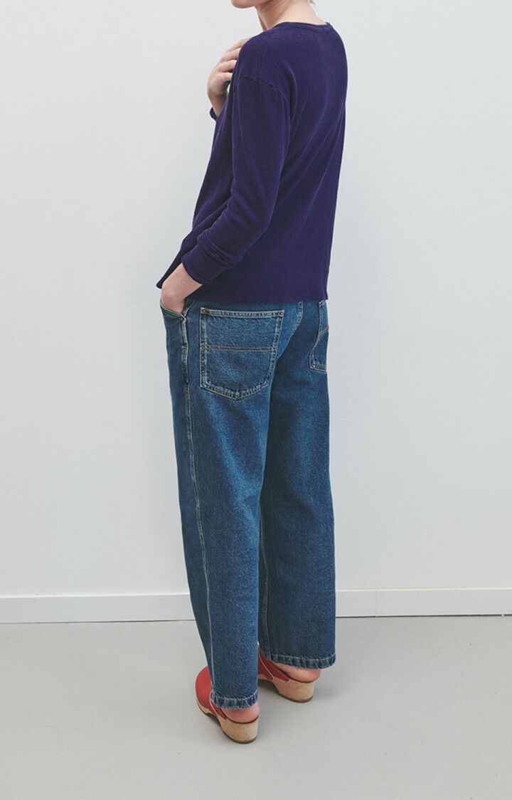 American Vintage T-shirt Femme Sonoma - AUBERGINE VINTAGE 52 Manches Longues Violet - E23