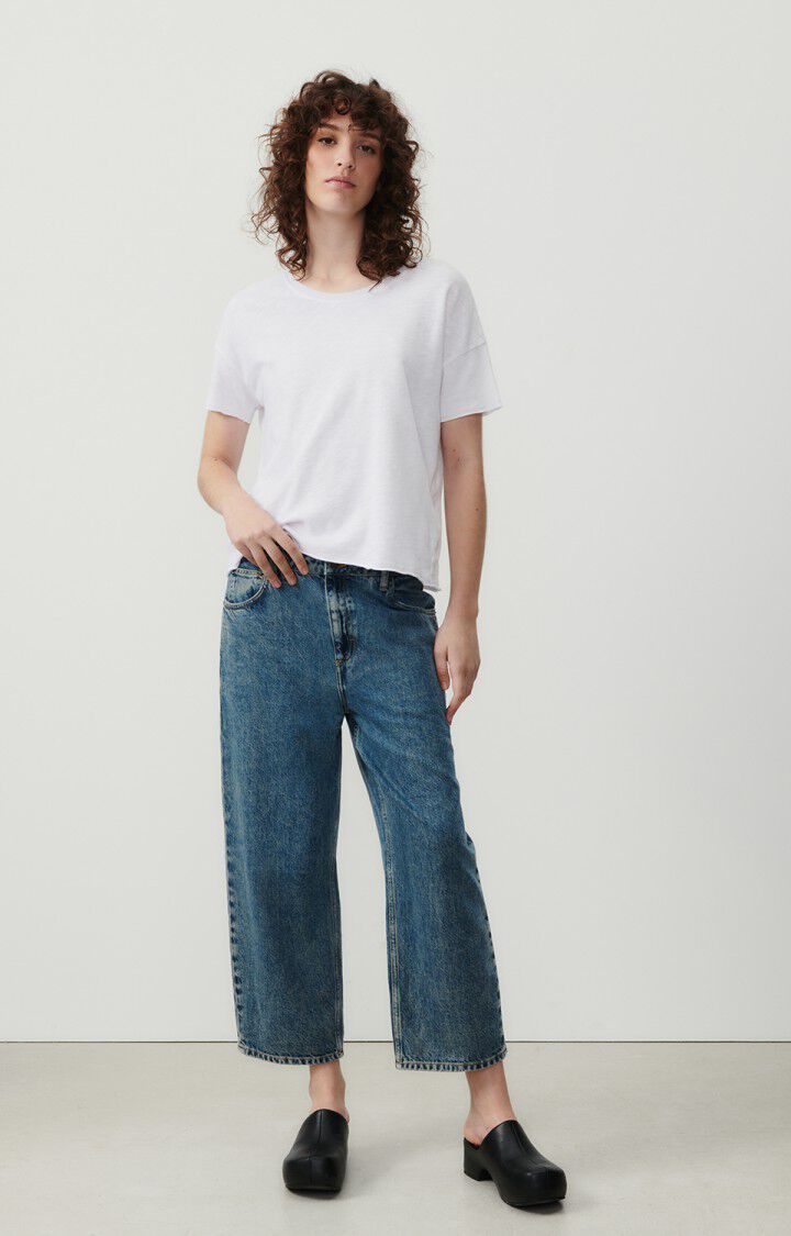 American Vintage T-shirt Femme Sonoma - BLANC 12 Manches Courtes Blanc - E25