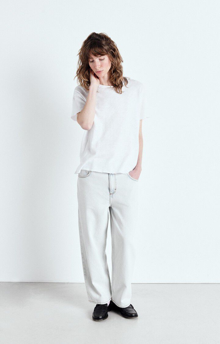 American Vintage T-shirt Femme Sonoma - BLANC 14 Manches Courtes Blanc - E25