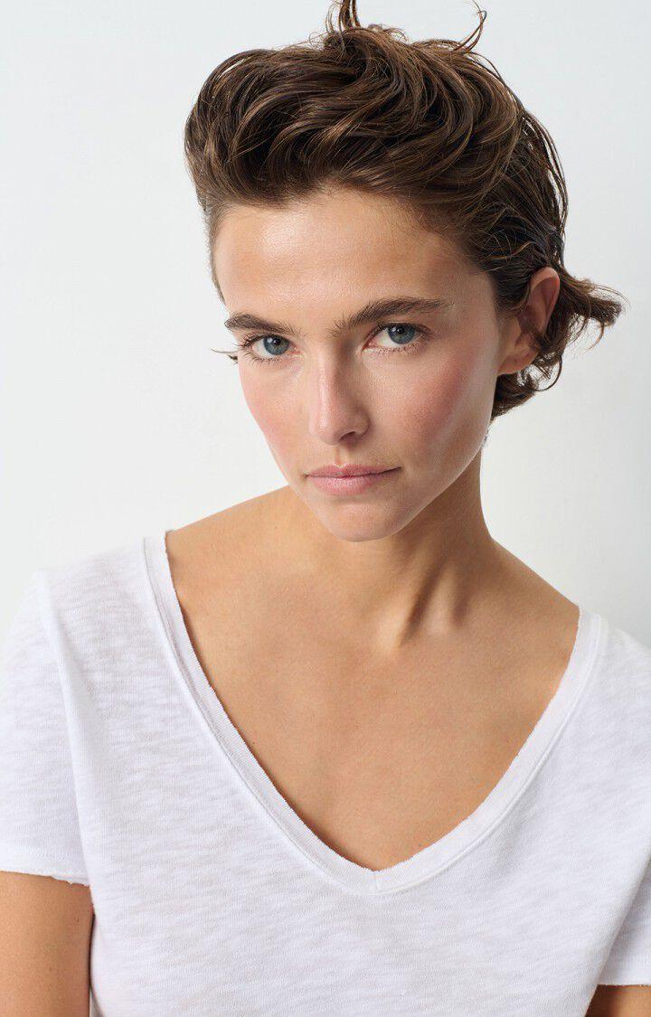 American Vintage T-shirt Femme Sonoma - BLANC 16 Manches Courtes Blanc - E25