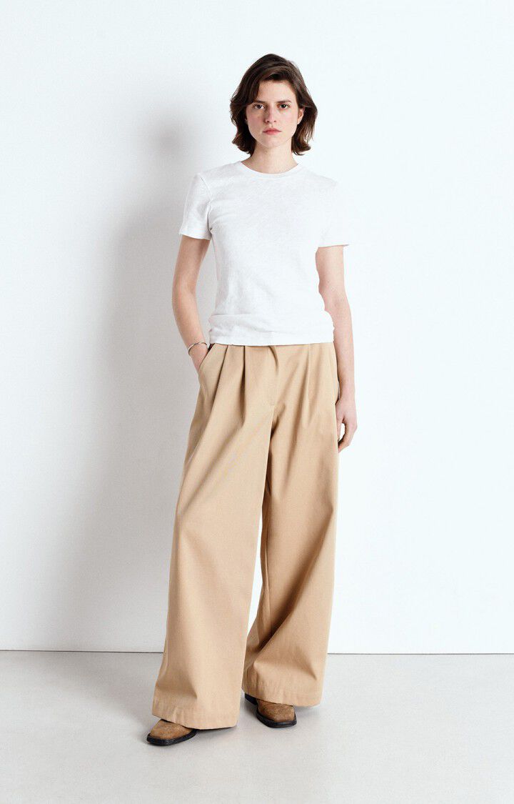 American Vintage T-shirt Femme Sonoma - BLANC 17 Manches Courtes Blanc - E25