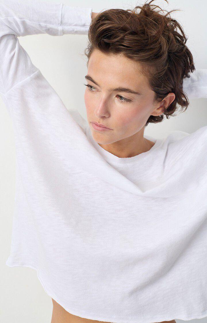American Vintage T-shirt Femme Sonoma - BLANC 48 Manches Longues Blanc - E25