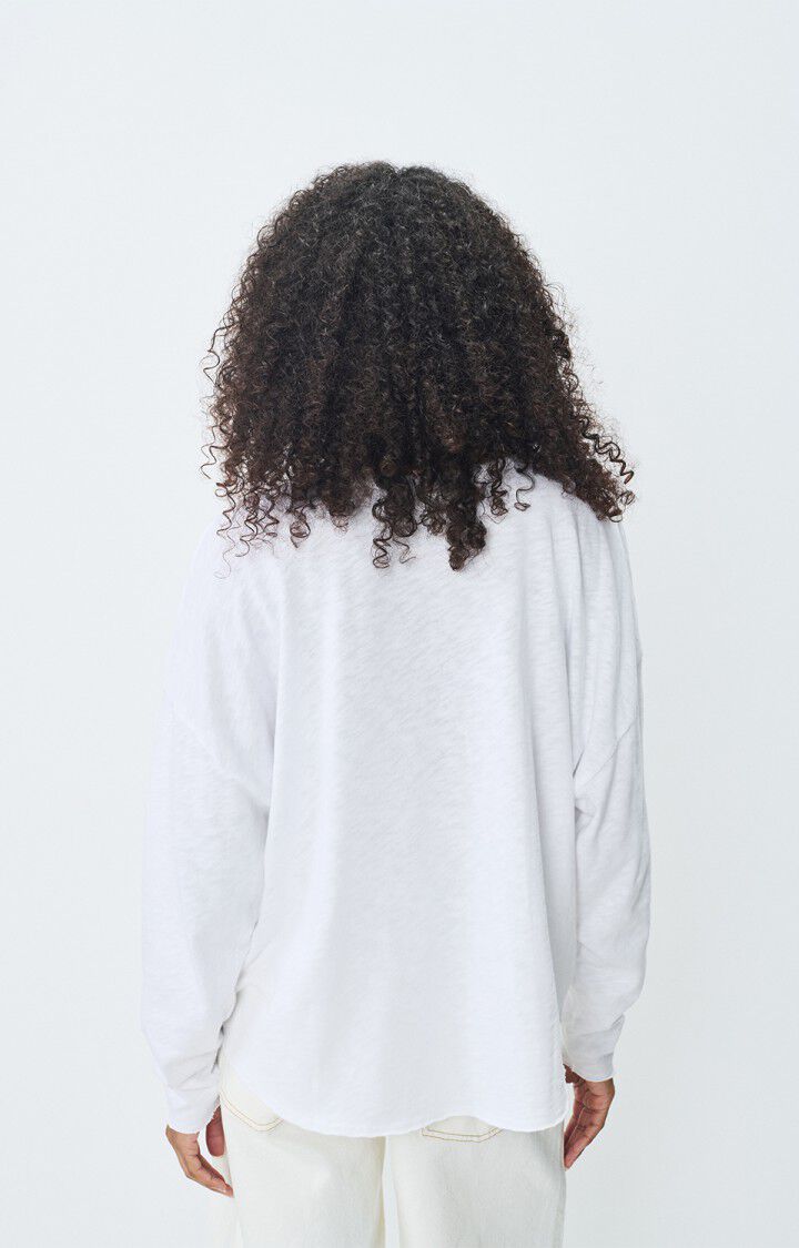 American Vintage T-shirt Femme Sonoma - BLANC 48 Manches Longues Blanc - E25