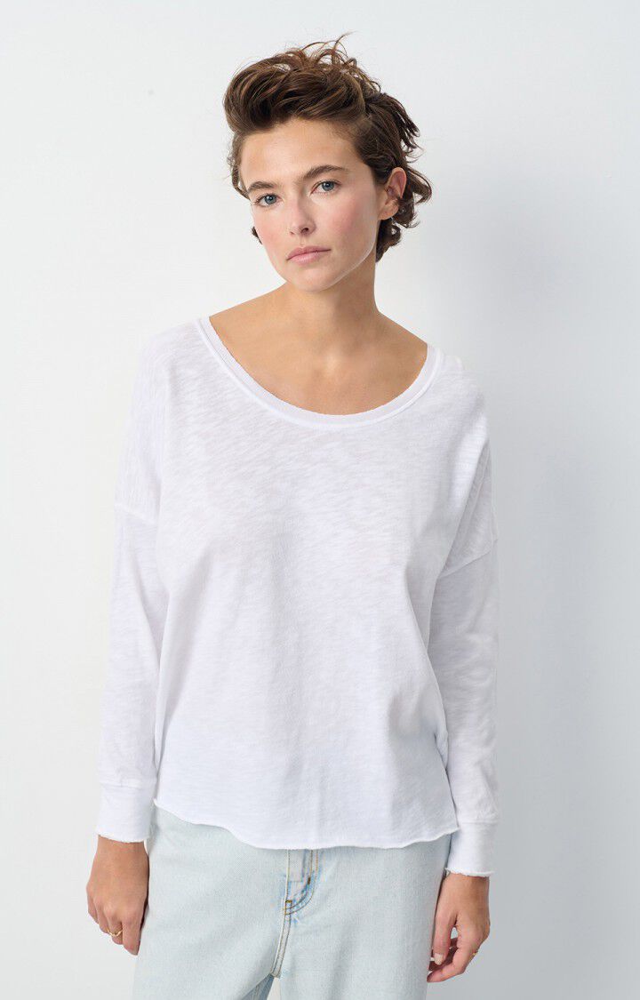 american vintage T-shirt femme Sonoma - BLANC 48 Manches longues Blanc - E25