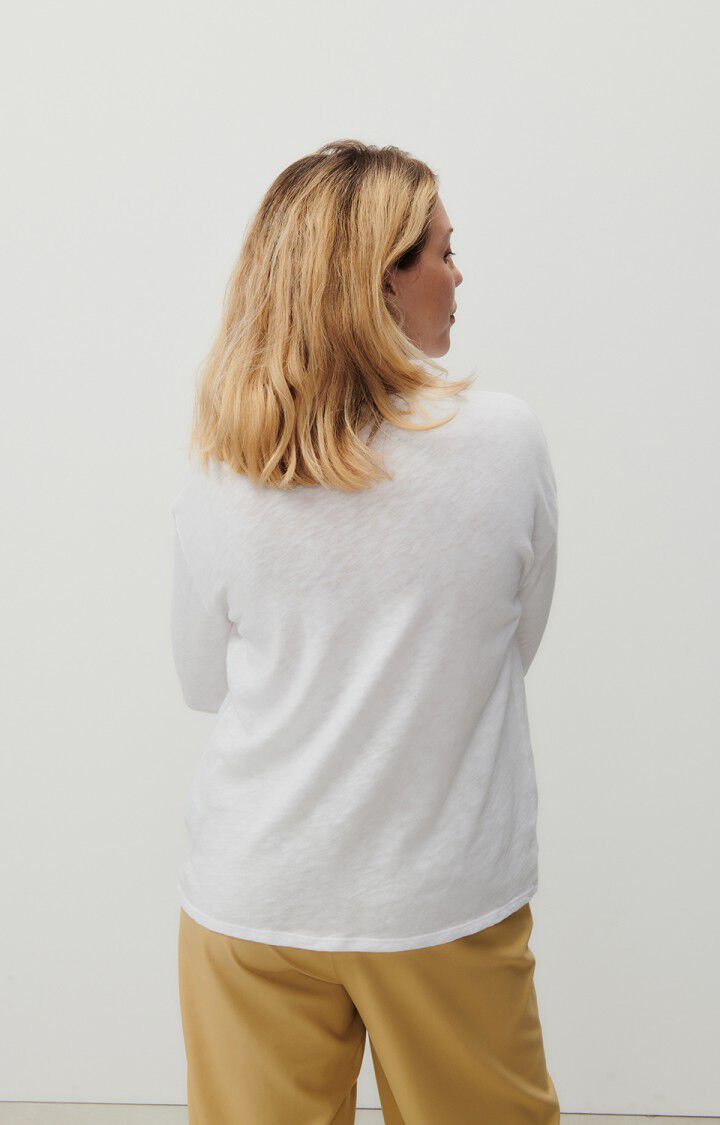 American Vintage T-shirt Femme Sonoma - BLANC 52 Manches Longues Blanc - E24