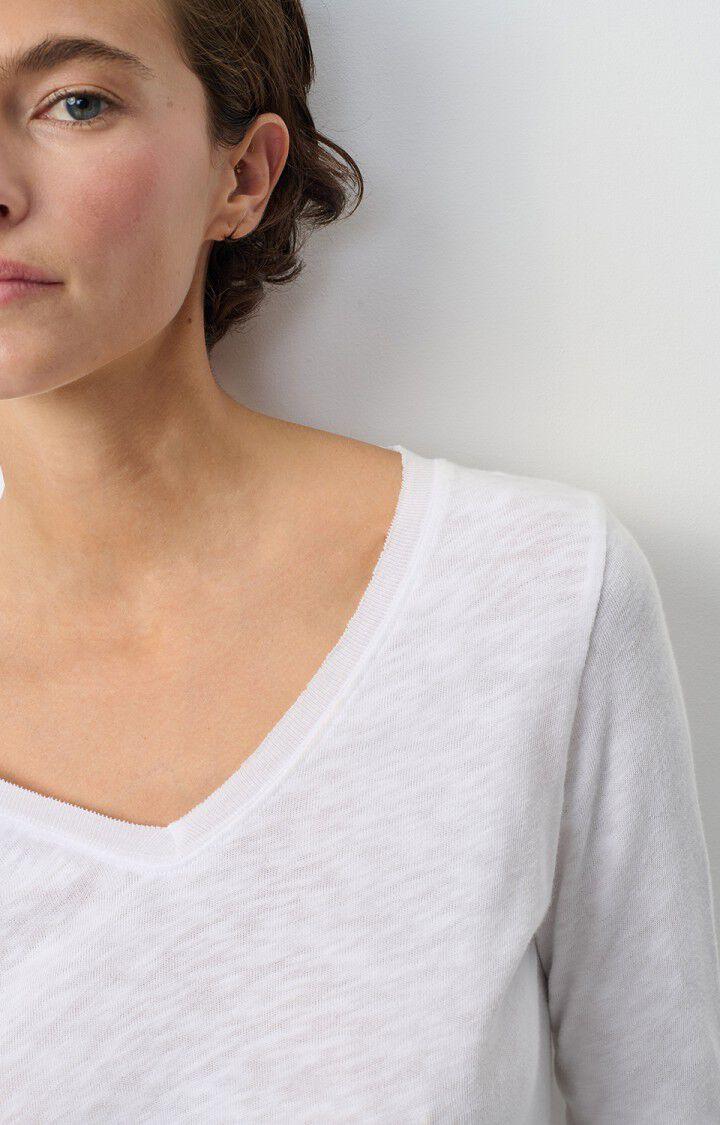 American Vintage T-shirt Femme Sonoma - BLANC 59 Manches Longues Blanc - E25