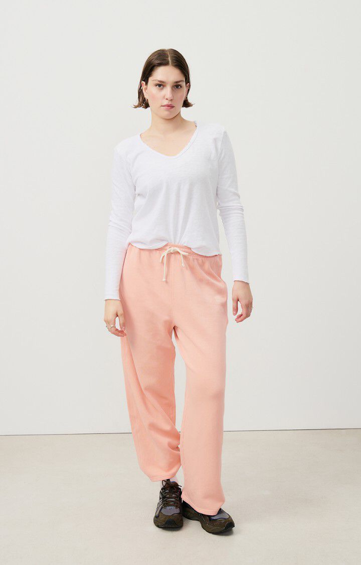 American Vintage T-shirt Femme Sonoma - BLANC 60 Manches Longues Blanc - E25