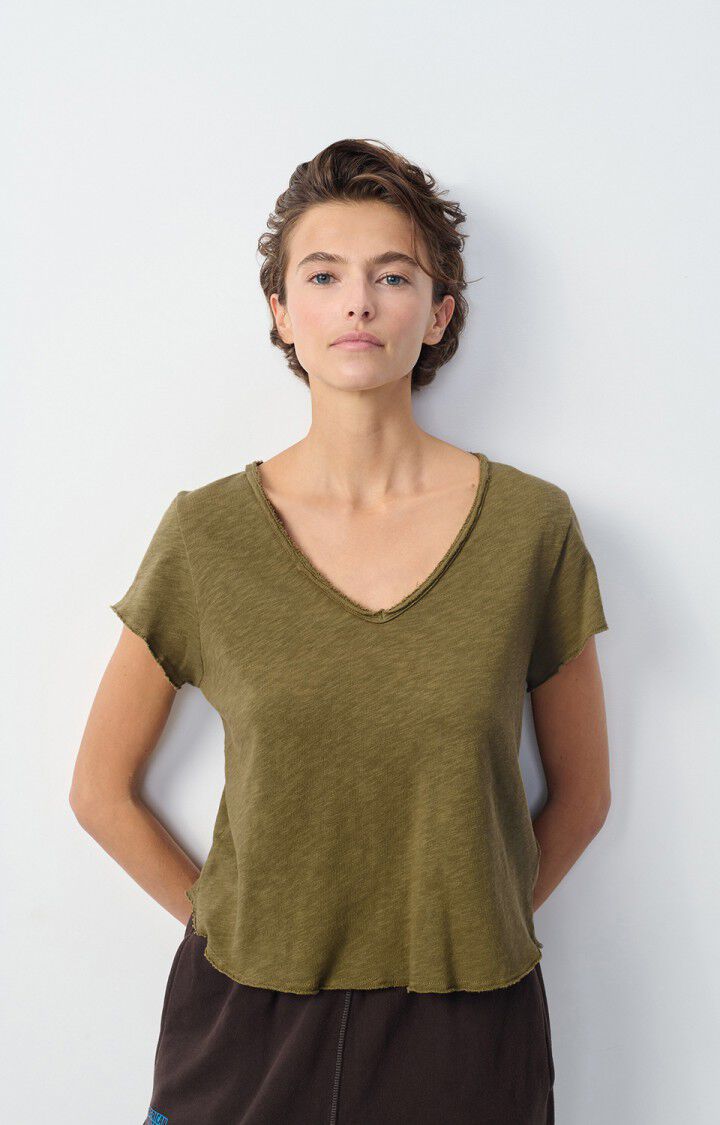 American Vintage T-shirt Femme Sonoma - BUISSON VINTAGE 14 Manches Courtes Vert - E25