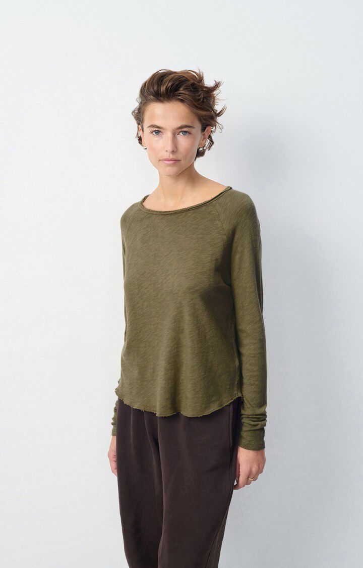 american vintage T-shirt femme Sonoma - BUISSON VINTAGE 70 Manches longues Vert - E25