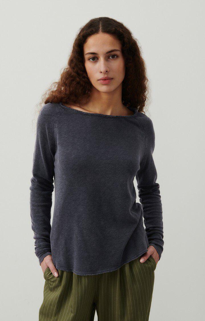 american vintage T-shirt femme Sonoma - COSMOS VINTAGE 70 Manches longues Bleu - E24