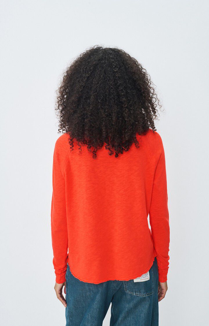 American Vintage T-shirt Femme Sonoma - GASPACHO VINTAGE 70 Manches Longues Rouge - E25