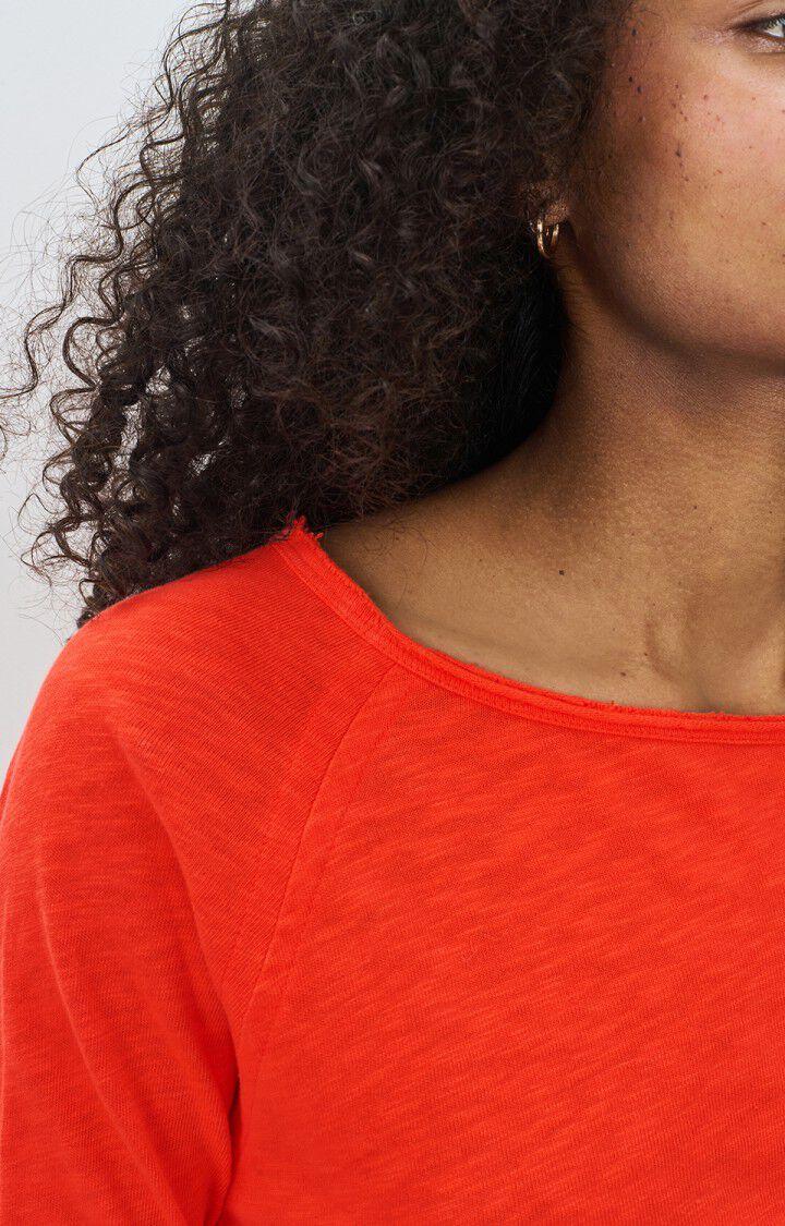 American Vintage T-shirt Femme Sonoma - GASPACHO VINTAGE 70 Manches Longues Rouge - E25