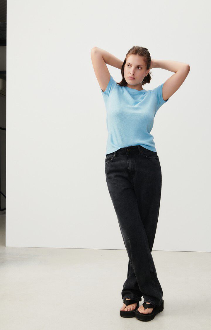 American Vintage T-shirt Femme Sonoma - GLACE VINTAGE 17 Manches Courtes Bleu - E24