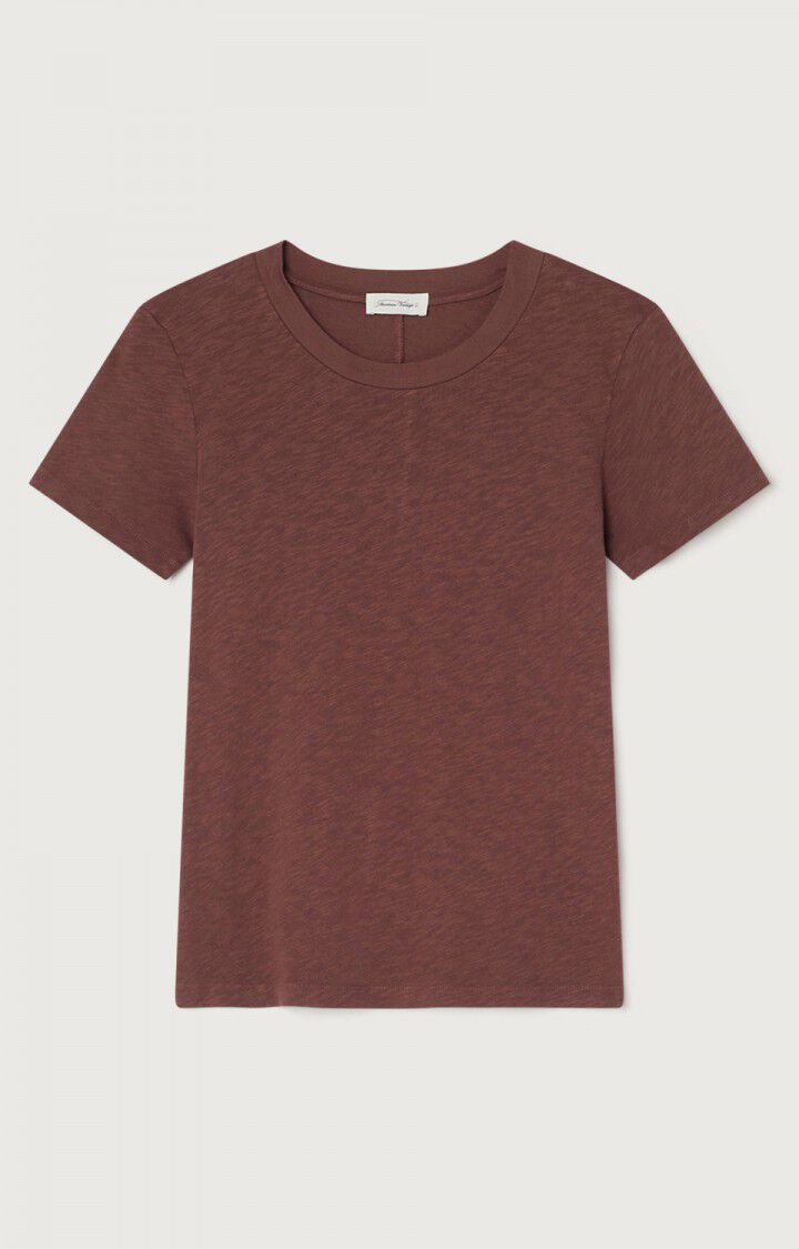 american vintage T-shirt femme Sonoma - GRENAT VINTAGE 17 Manches courtes Marron - H22B
