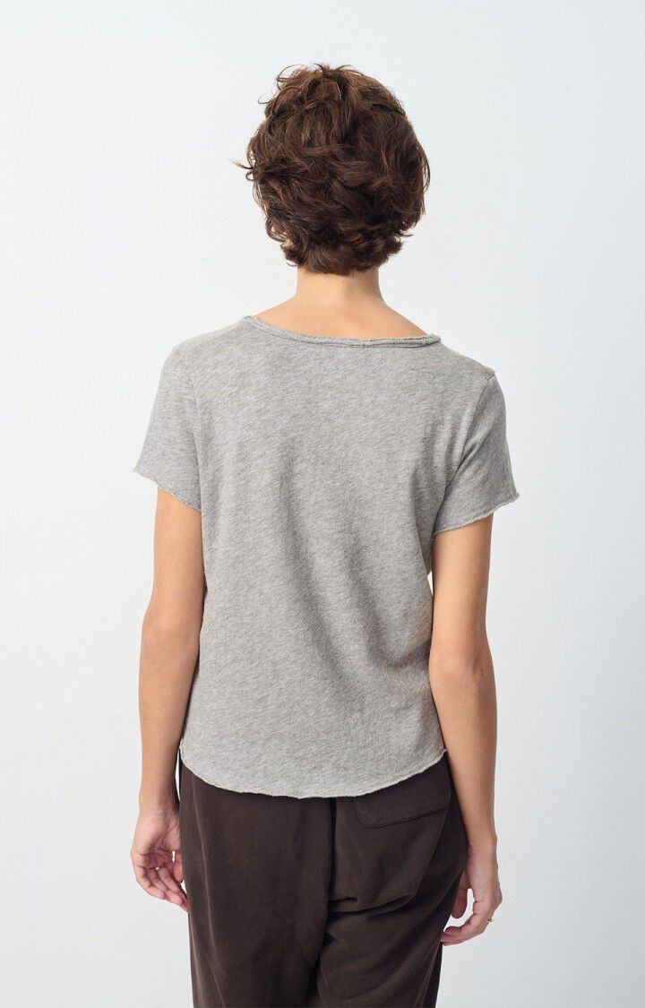 American Vintage T-shirt Femme Sonoma - GRIS CHINE 14 Manches Courtes Gris - E25