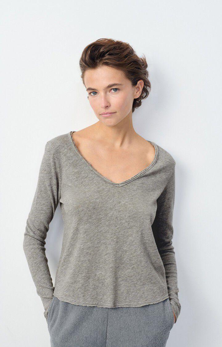 american vintage T-shirt femme Sonoma - GRIS CHINE 60 Manches longues Gris - E25