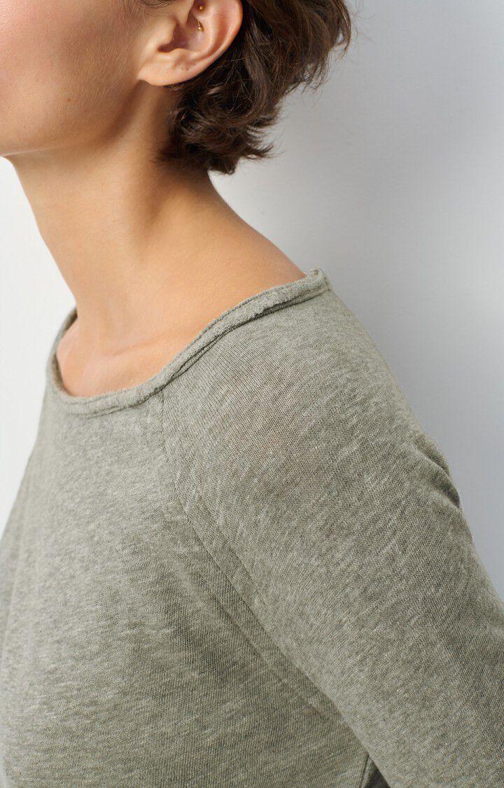 American Vintage T-shirt Femme Sonoma - GRIS CHINE 70 Manches Longues Gris - E25