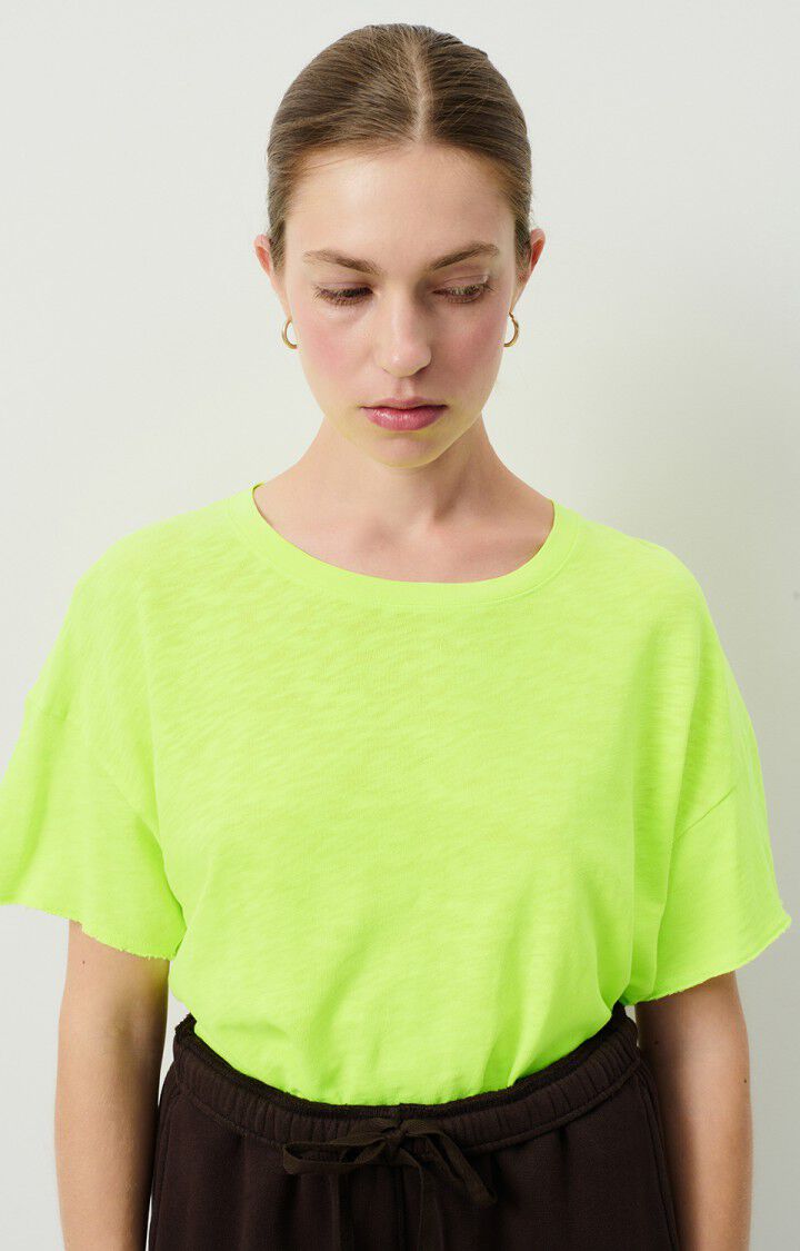 American Vintage T-shirt Femme Sonoma - JAUNE FLUO 14 Manches Courtes Jaune - H24