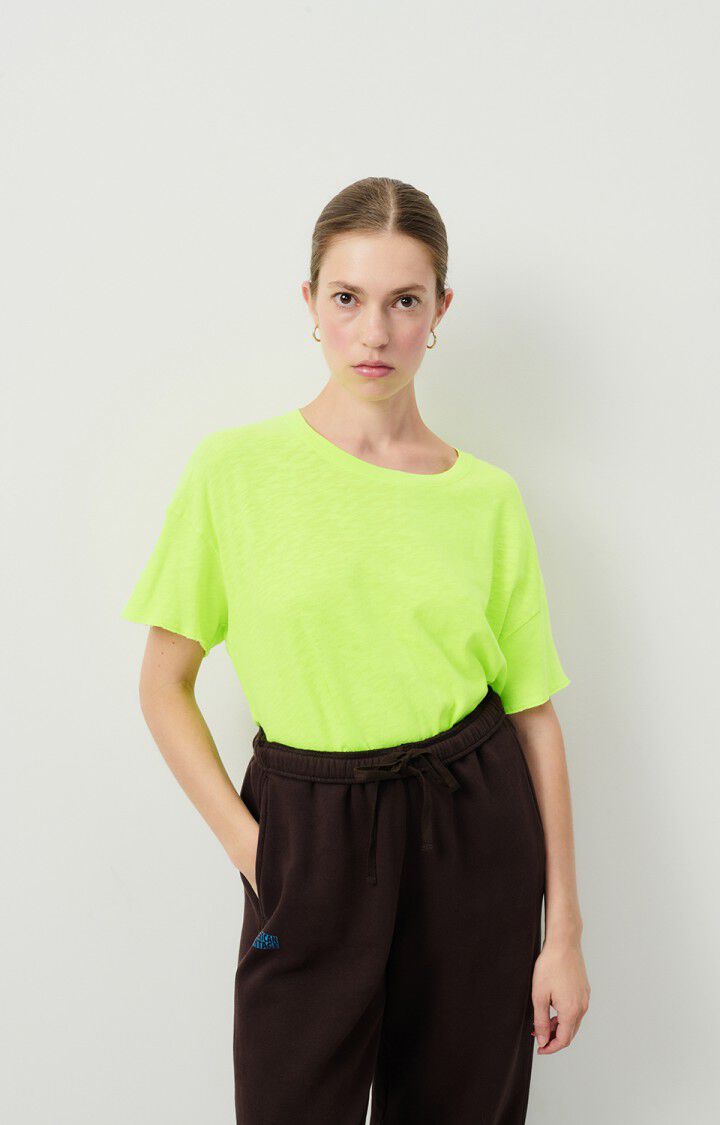 american vintage T-shirt femme Sonoma - JAUNE FLUO 14 Manches courtes Jaune - H24