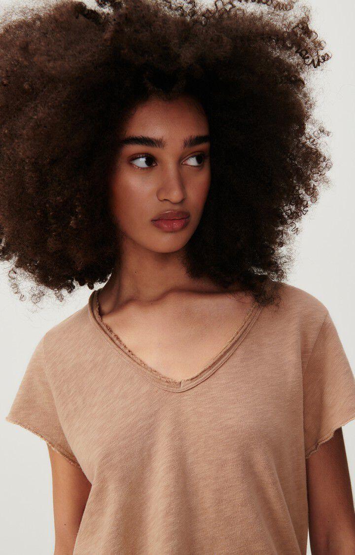 American Vintage T-shirt Femme Sonoma - MACADAMIA VINTAGE 14 Manches Courtes Marron - H23